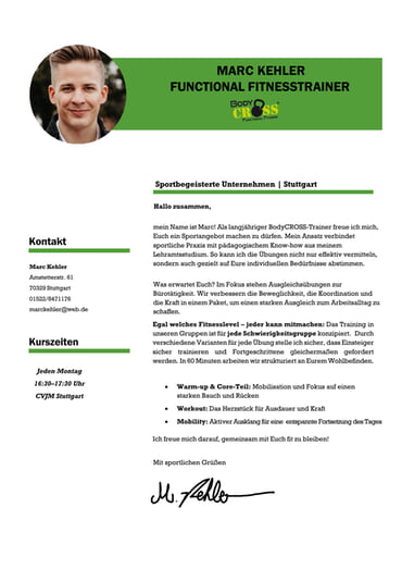 Marc Kehler Qualifikation